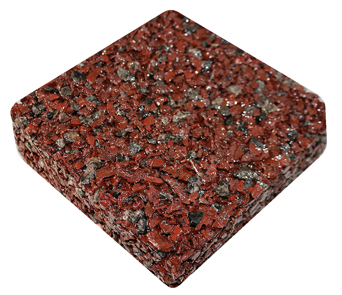 Rubberway Rubber Rock Brick Red Bits