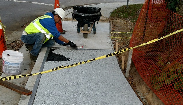 Rubberway Sidewalk Install in Virginia