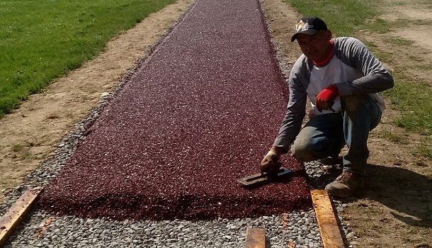 Rubberway Pervious Pavement Path Install